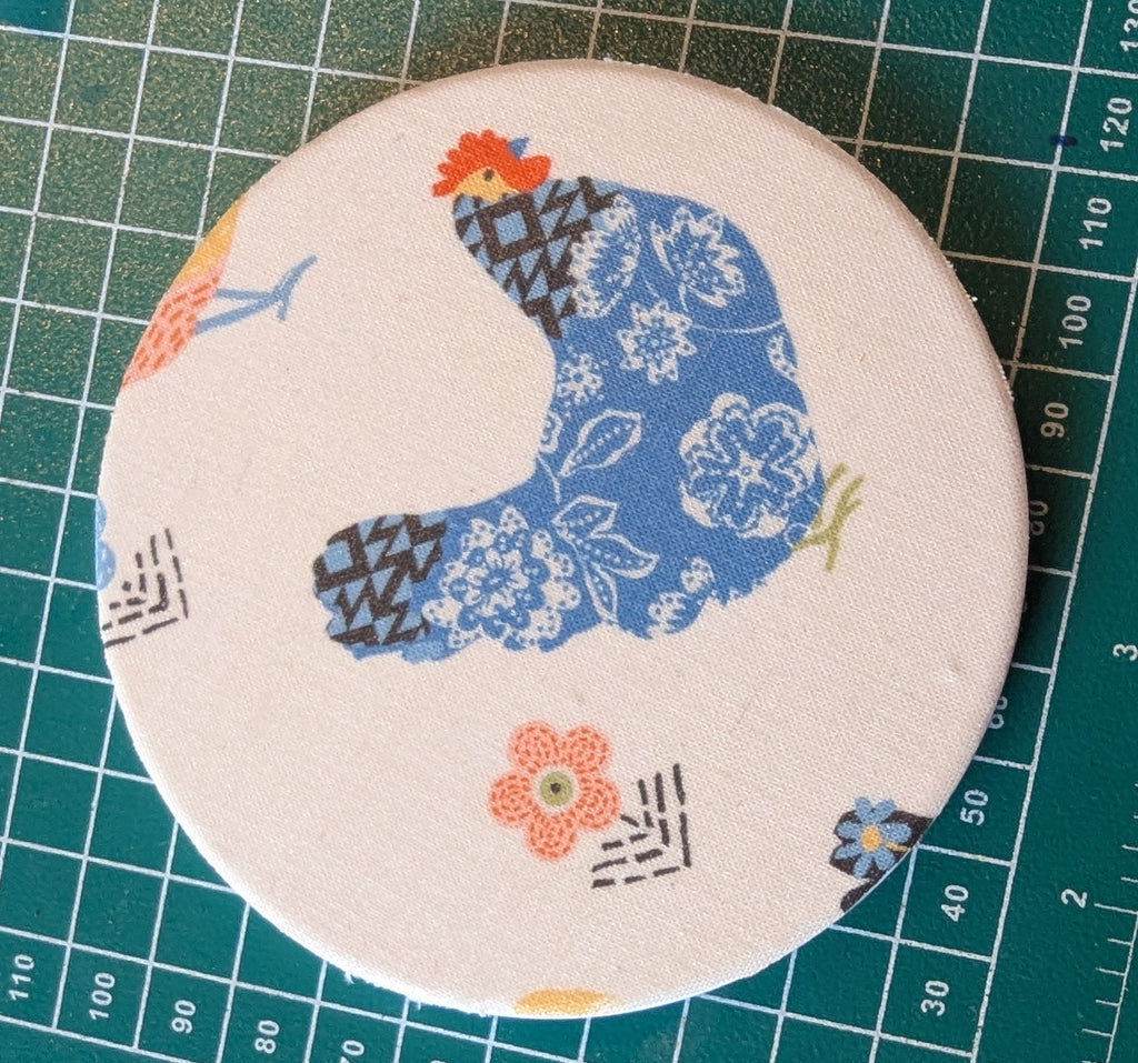 Chicken drink coaster set of 4